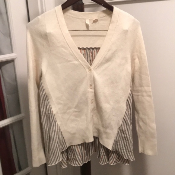 NWOT Anthropologie Moth Mixed Media sweater Sz S - Picture 4 of 8